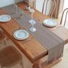 High Quality Striped Table Runner with Tassels Luxury Anti-Scratch Tea Table Mat for Office Home Soft Reusable Dining Decoration