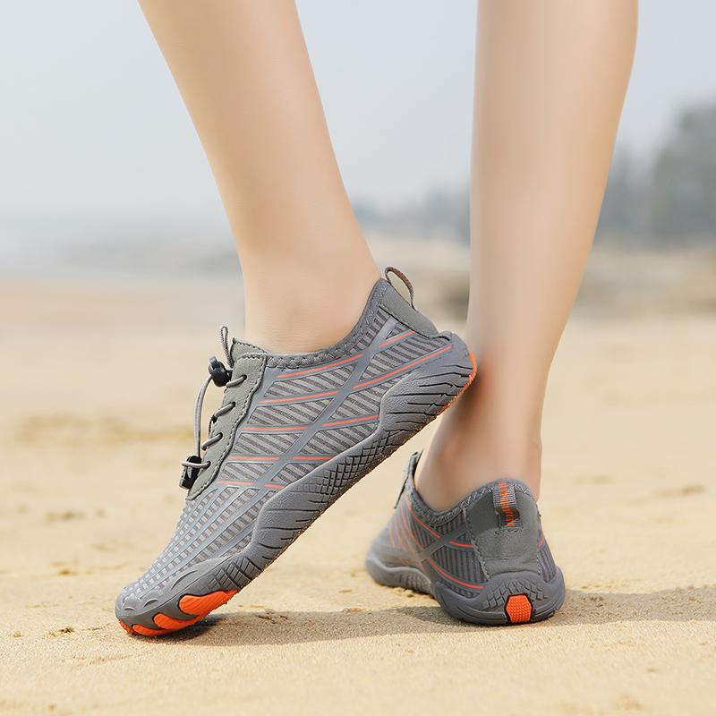 

35-46 Обувь для фитнеса и йоги. Мужская многофункциональная однотонная обувь для водного спорта. Уличная походная обувь. Женская крупномасштабная пляжная обувь для дайвинга. 44 серый