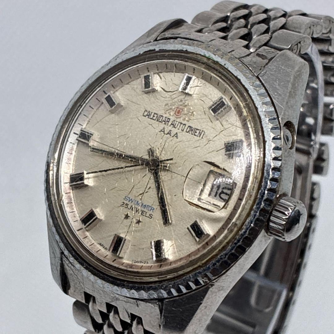 Used Good condition working item ORIENT men s wristwatch mechanical calendar auto