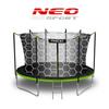 Trampolina Ogrodowa 12Ft/374Cm Z Siatką Wewnętrzną I Drabinką Neo-Sport