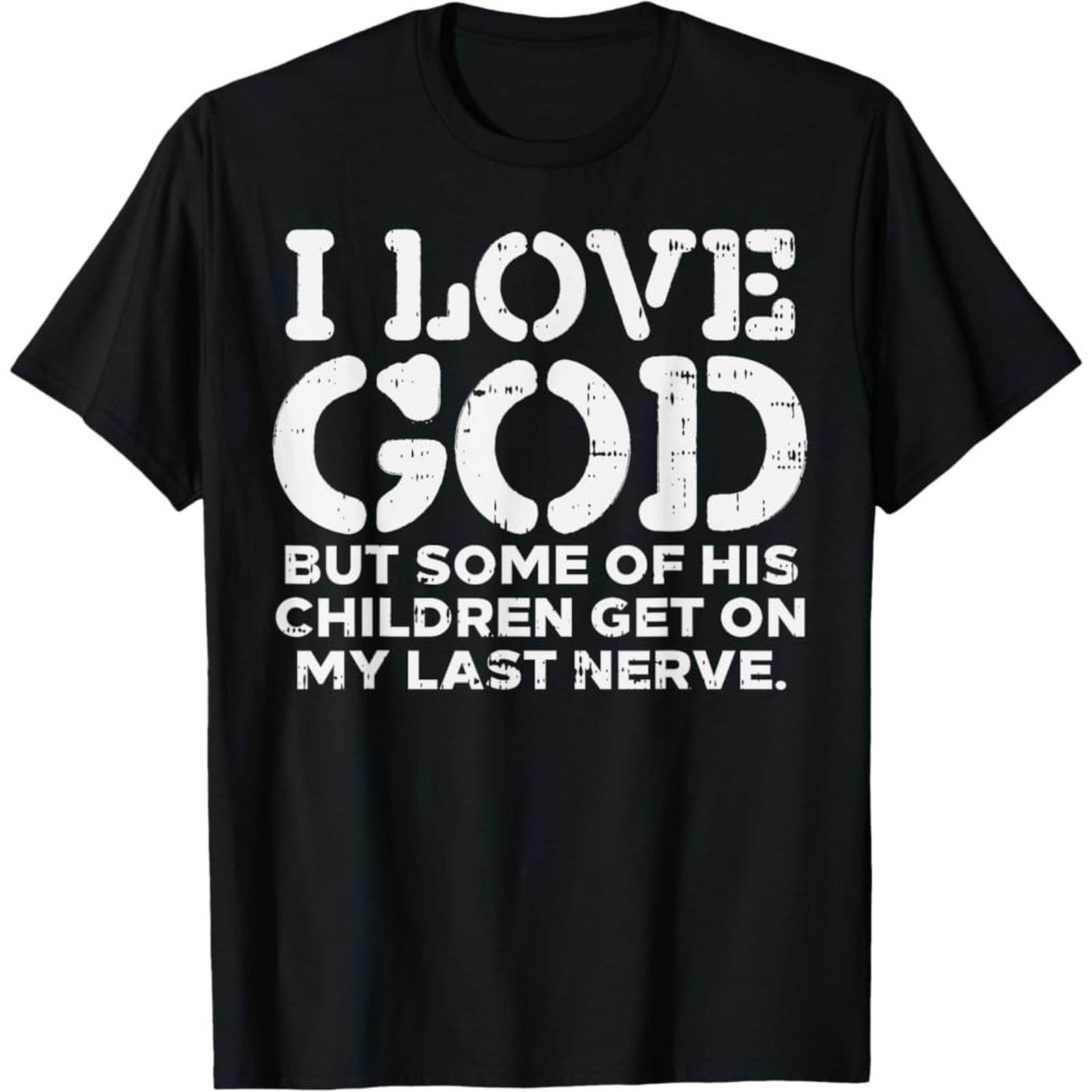 New Limited I Love God But Funny Jesus Christ Religious Christian Gift T-Shirt S разноцветный