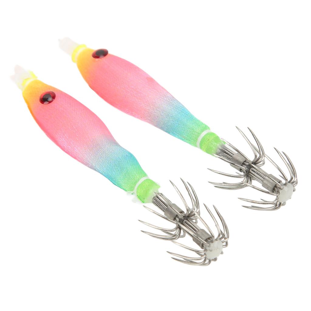 Squid Hook Intensive Luminous Stainless Steel Cuttlefish Jig Polishing Double Row Fishing Bait