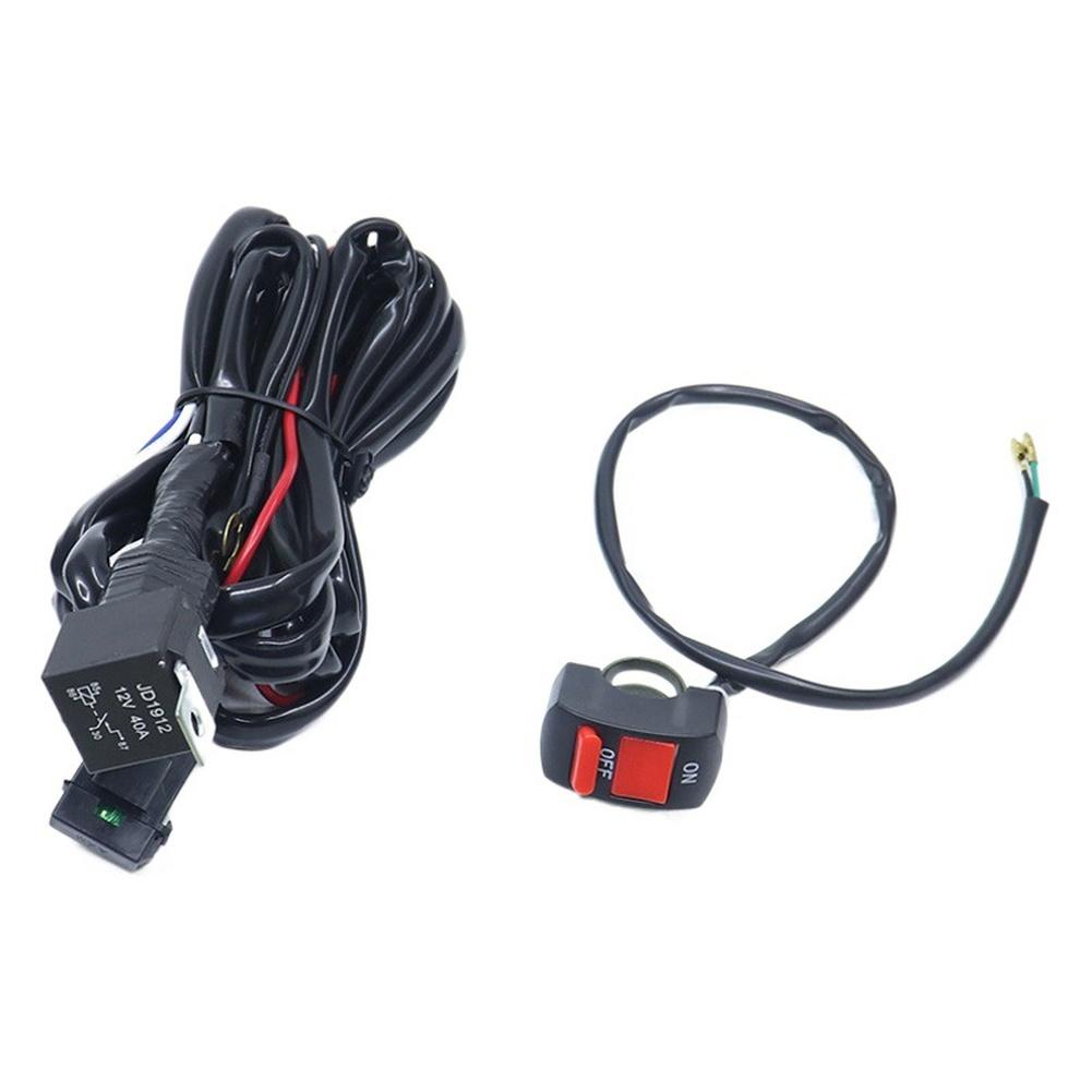 12V 24V Kit Headlight Harness For Work Light Wide Compatibility Direct Plug-in Connectors Slow-blow Fuse Protection For Car