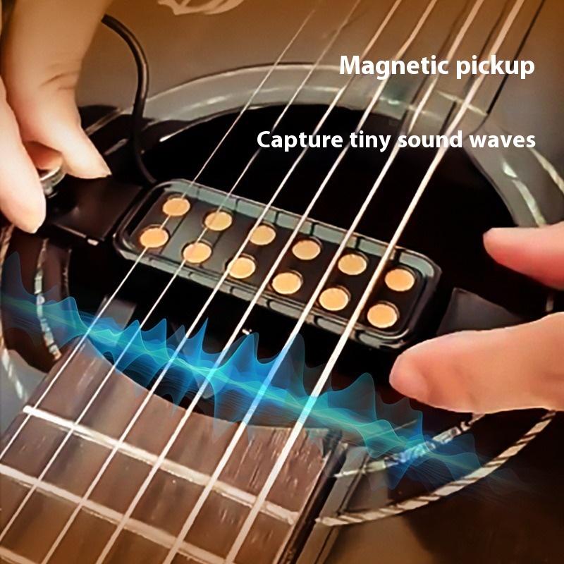 Guitar Pickup Acoustic Guitar Sound Hole Pickup Magnetic With Audio Cable Tone Volume Controller Guitar Parts Accessories