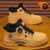 Men's Boots Plush 2026 Winter New Thick Soled Workwear Shoes Trendy Cold Proof Warm Cotton Short Boots Casual Shoes Botas Hombre