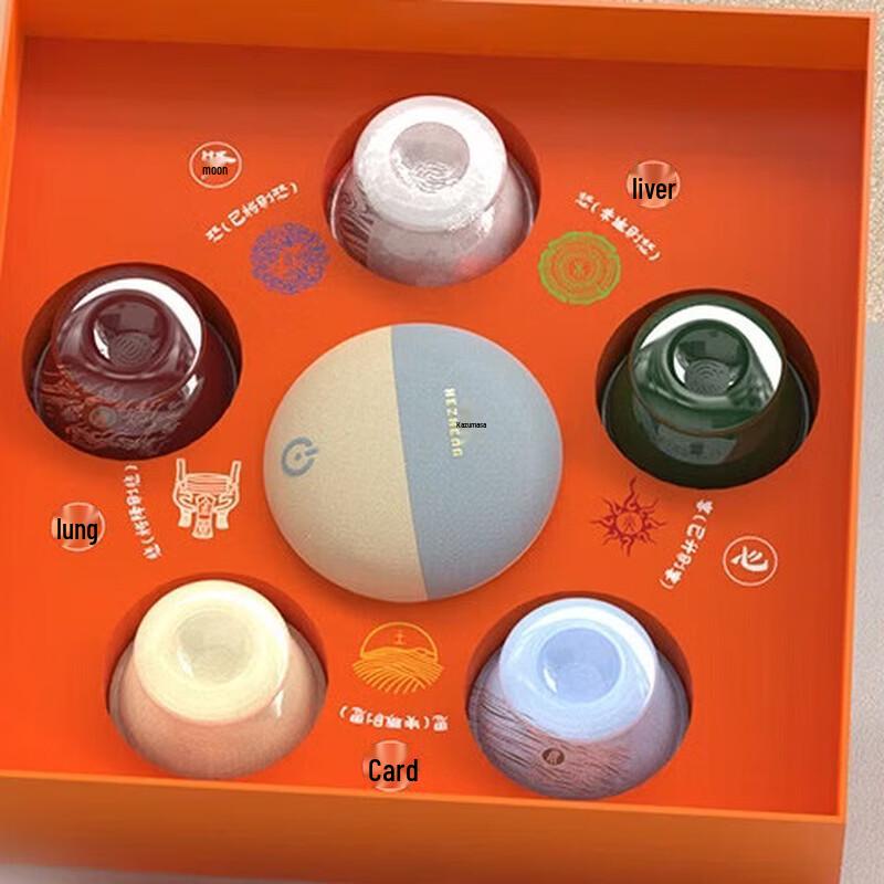 HEZHENG Five Elements Health Cupping & Massage Gift Set CN plug (adapter included)