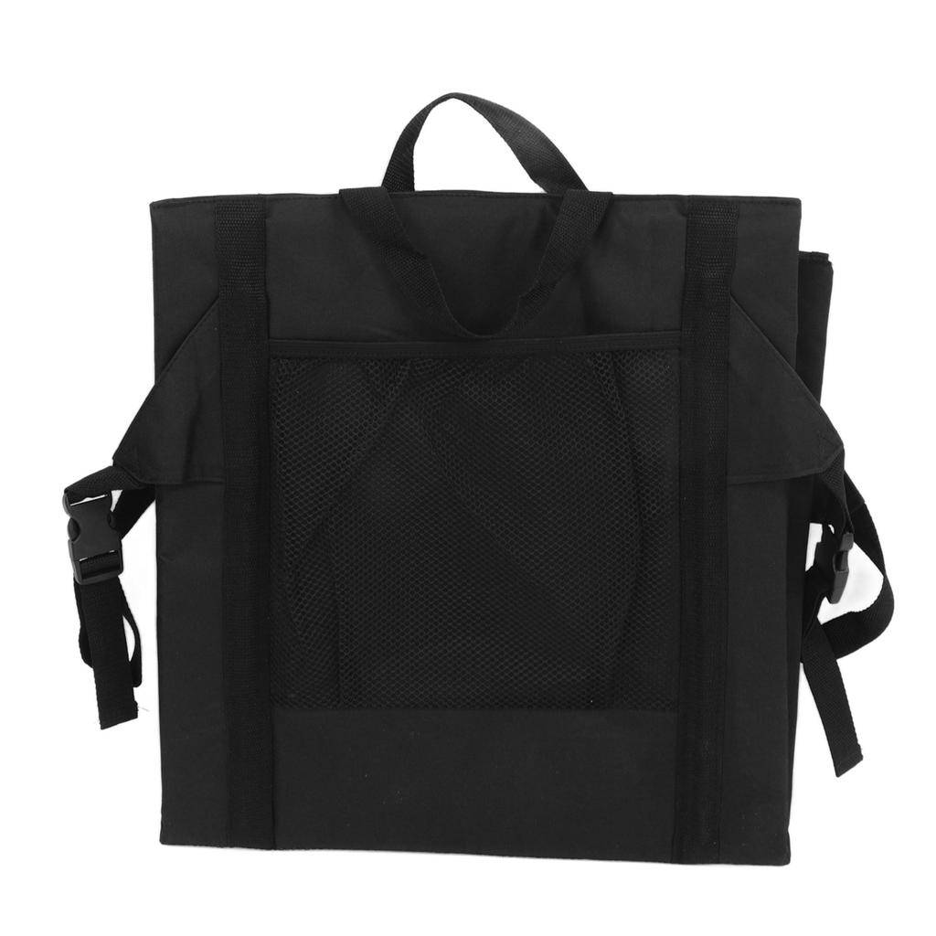 Stadion Sitzkissen Multifunktional Faltbar Tragbar Kompakt Tribünen Sitzkissen mit Netztasche für Outdoor Schwarz