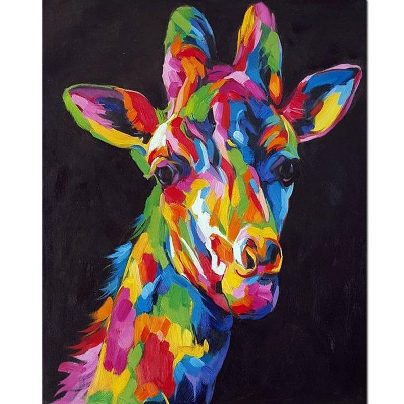 Oil Painting DIY 5D Diamond Painting Full Round Resin Cross Stitch Kits Cartoon Animal Diamond Embroidery Mosaic Handmade Gift