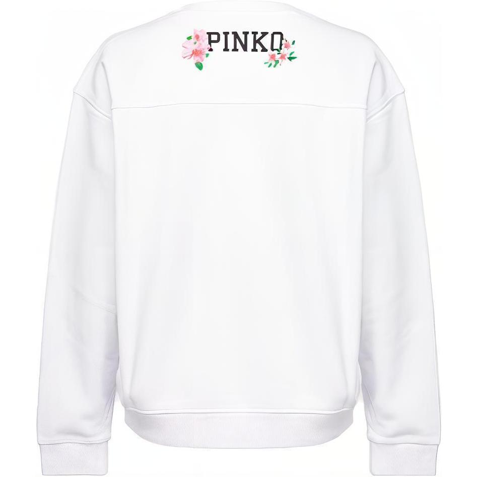 Pinko Animal Print Casual Round Neck Sweatshirt Women Sweatshirt White 100989A0TH-Z04