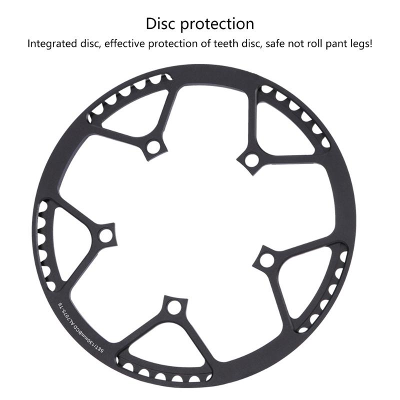 130mm BCD 45T 47T 53T 56T 58T Single Speed Kettenblatt für Falträder Aluminiumlegierung Faltrad Kettenblatt Kurbelgarnitur
