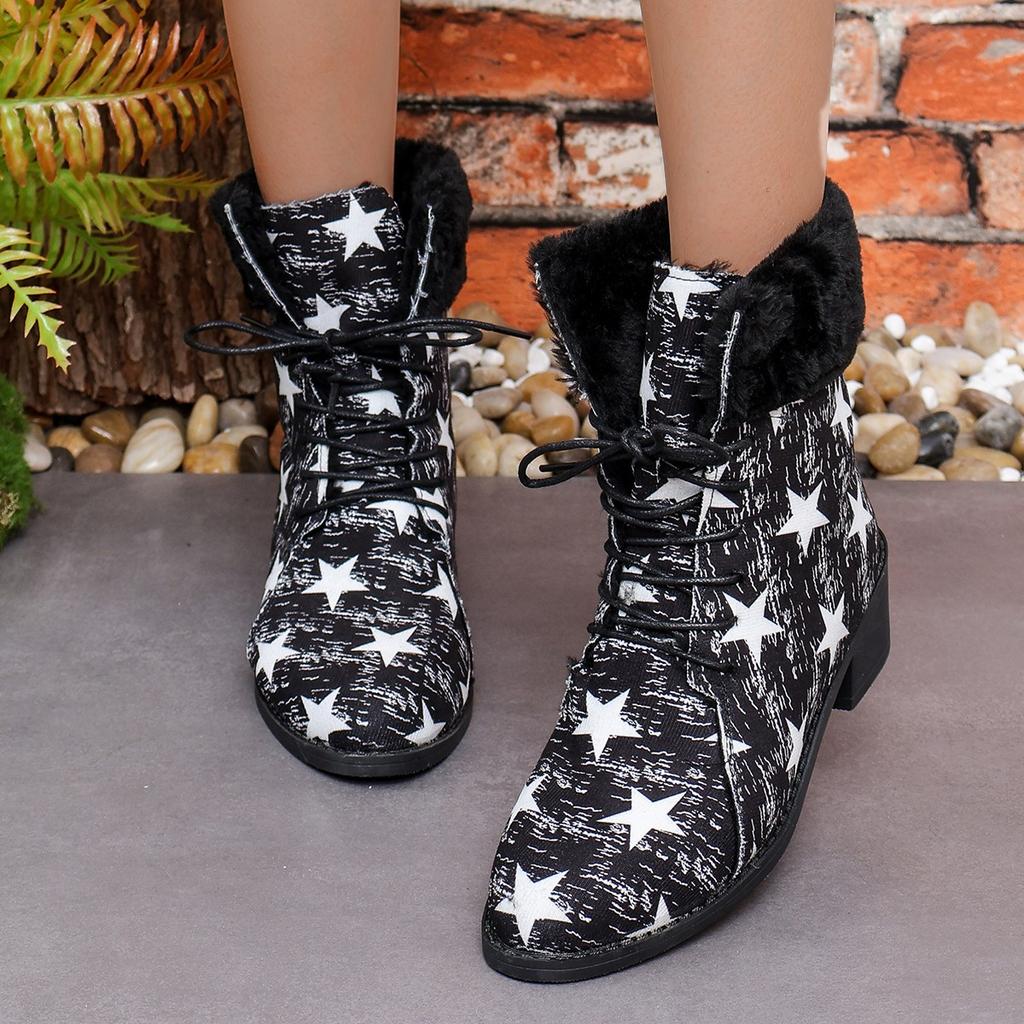 Winter 2024 New High Quality Fashion Women's Ankle Boots Zipper Pointed Lace Up High Heels Women's Boots Party Women's Boots
