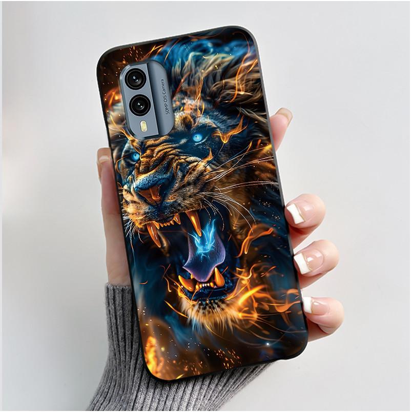 Casing For Nokia X30 5G Anti-scratch Bumper Soft Shell For Nokia XR21 Beautiful Brightly Colored Sunflower Pattern Black Case