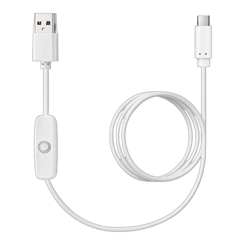 Flexible PVC USB to USB C Power Control Cord With 501Button Switching Ideal For Desk Lamps And USB Fan Power Cord