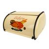 Metal Bread Box Champagne Color Small Drum Type Metal Bread Bin for Kitchen Countertop