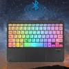 Backlit Bluetooth Keyboard Colorful Luminous Portable Keyboard Ultra Thin Wireless Keyboard  Office