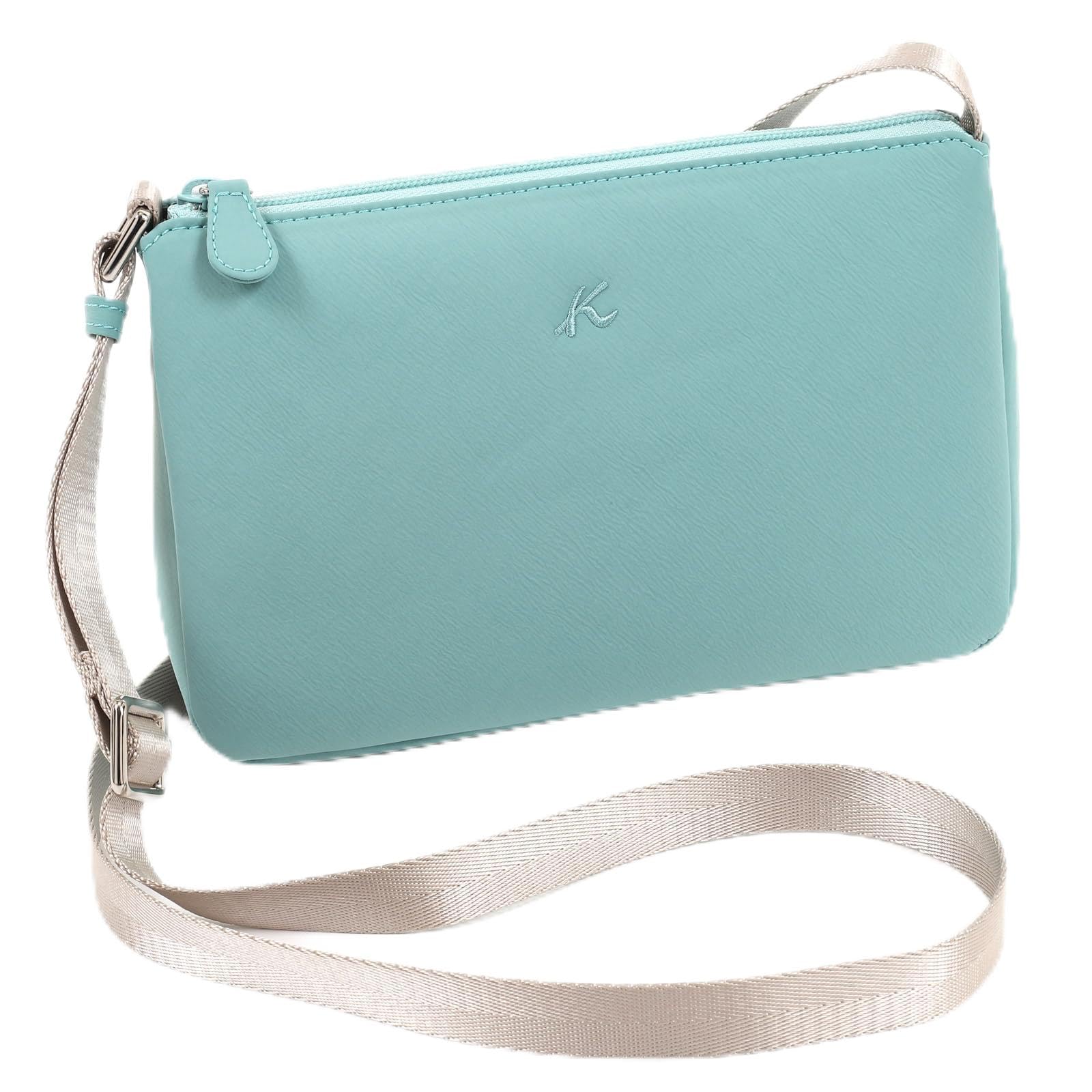 

nylon shoulder bag Turquoise 35351 [Kitamura] Water-repellent D-0470 Women s [Green]