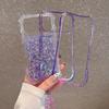 Glitter 3-in-1 Phone Case with Beaded Chain for iPhone 15 14 13 Pro Max TPU+PC Shockproof Cover