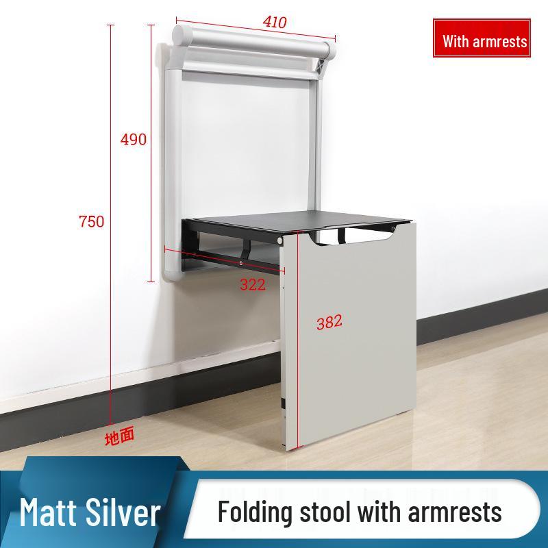 Wall-Mounted Folding Shoe Stool: Hidden Multi-functional Hallway, Bathroom & Doorway Chair