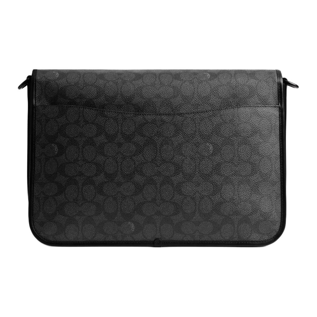 Coach Hitch 32 Classic Monogram Print Coated Canvas And Calfskin Messenger Bag Men bags Charcoal CAH92-CHR
