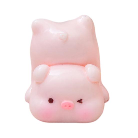 

Miniature Pig Figurine Mini Pink Piggy Figure Cartoon Resin Animal Cake Toppers for DIY Fairy Garden Moss Landscape Terrarium Potted Plant Dollhouse B