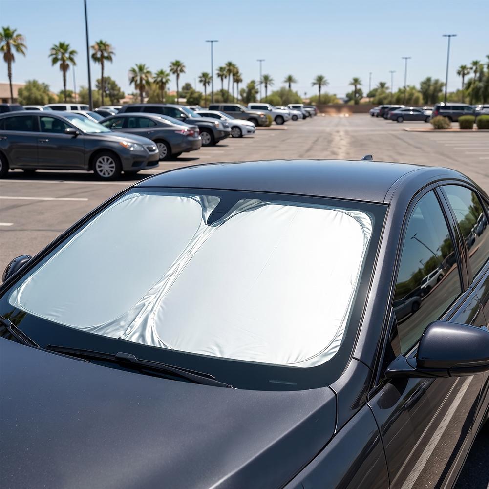 1pc Car Windshield Sun Shade Cover Foldable Front Window Sun Visor Blocks UV Refletive Car Parasol Sunshade Protector CoverWindshield Sunshades 1