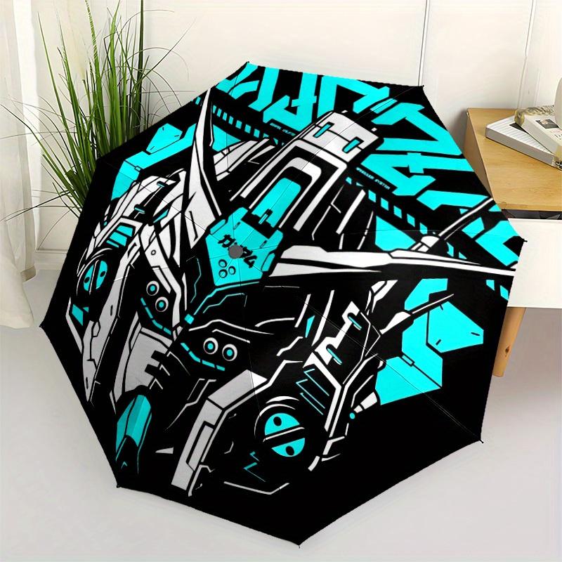 1pc Gundam Mecha Automatic Open/close Umbrella, Heavy-Duty Iron Frame, Folding Portable Design, Travel, Everyday Use202