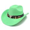 European and American Retro Ethnic Style Suede Top Hat Fashion Big Eaves Western Cowboy Hat Personalized Bull Head Tibetan Jazz Hat