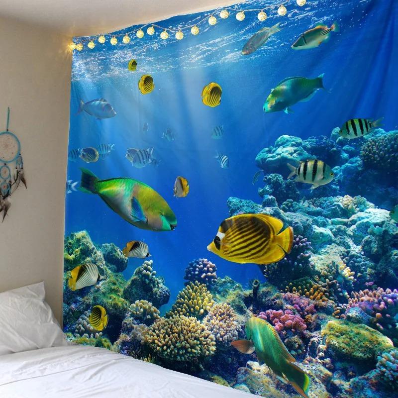 Декоративный гобелен с океанской акулой — фото 11