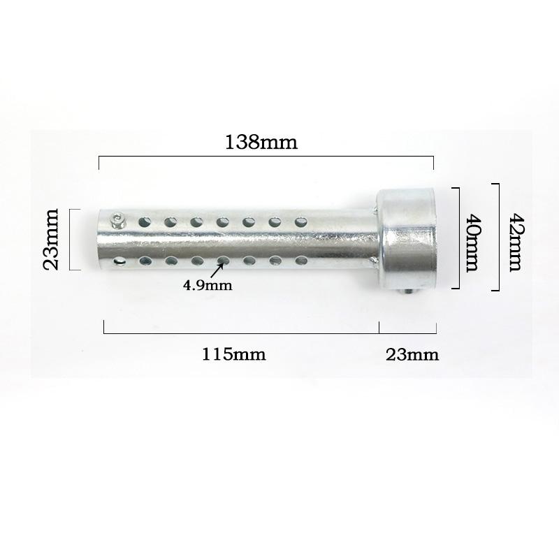 Universal Motorcycle Silver Exhaust  Noise Sound Eliminator Exhaust Adjustable Muffler  35mm/42mm/45mm/48mm/60mm