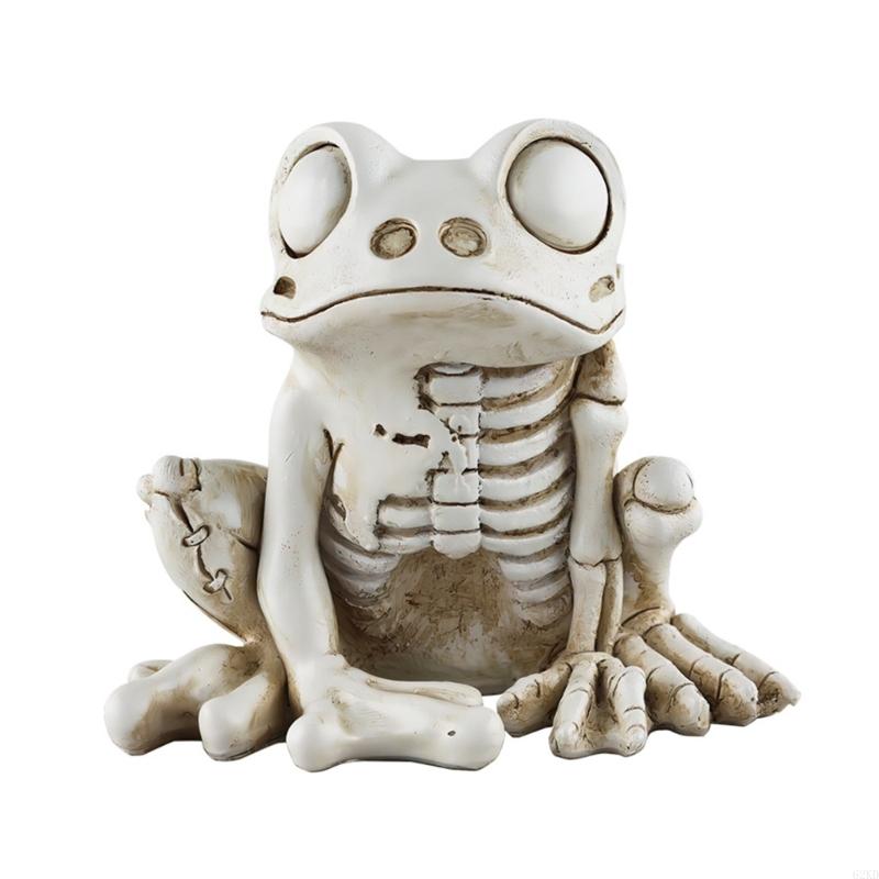62KD Eerie Halloween Desktop Horse Skeleton Figurine in Resin for Festival Decoration