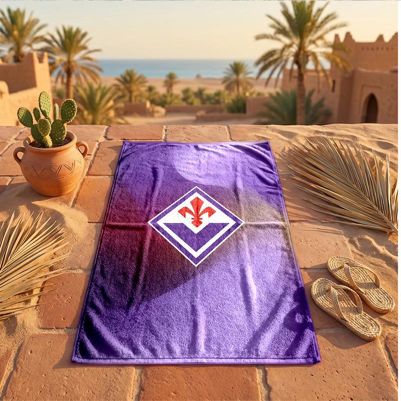 Telo Mare in Microfibra Fiorentina FC Asciugatura Rapida Assorbente Grande per Spiaggia Nuoto Viaggio
