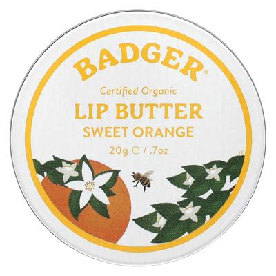 Badger, Lippenbutter, süße Orange, 0,7 oz (20 g)