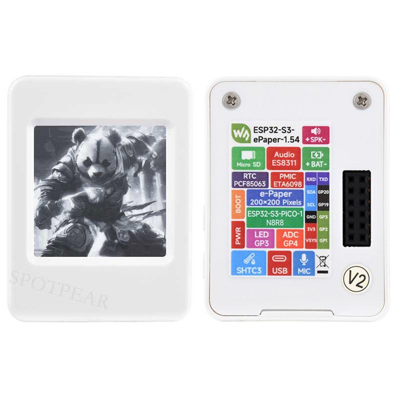 ESP32-S3 AI 1.54inch e-Paper AIoT Development Board Touch Options For Xiaozhi Deepseek Supports WiFi BLE