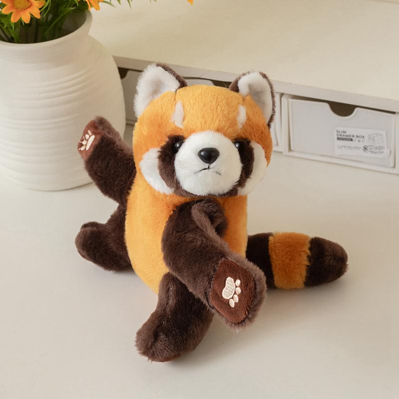 Niedliches niedliches kleines Tigerarmband Schnappkreis Plüschtier Puppe Roter Panda Puppe Kinder Beruhigungspuppe