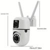 360° Dual-Lens WiFi Home Surveillance Camera HD 2MP