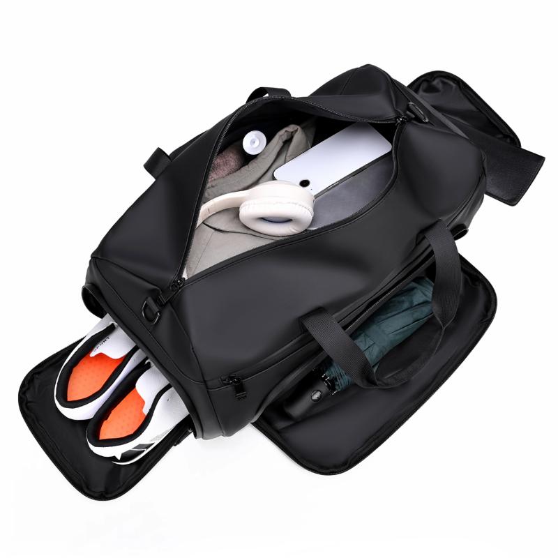 Large Capacity Travel Luggage Bag with Shoe Compartment Sports Fitness Handbag
