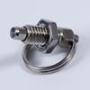 4 Pcs Pull Ring Indexing Plunger Non Lock-Out Knob Plunger Stainless Steel Spring-Loaded Plunger Mechanic Accessories