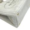 PRADA canvas Canapa Tote Bag denim Bianco Women 1BG439 Used