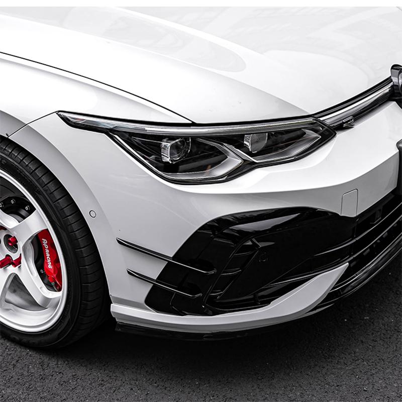 For Volkswagen VW Golf 8 MK8 GTI GTD GTE R-line 2019-2026 Tusk Style High Quality ABS Front Bumper Side Air Vent Air Knife