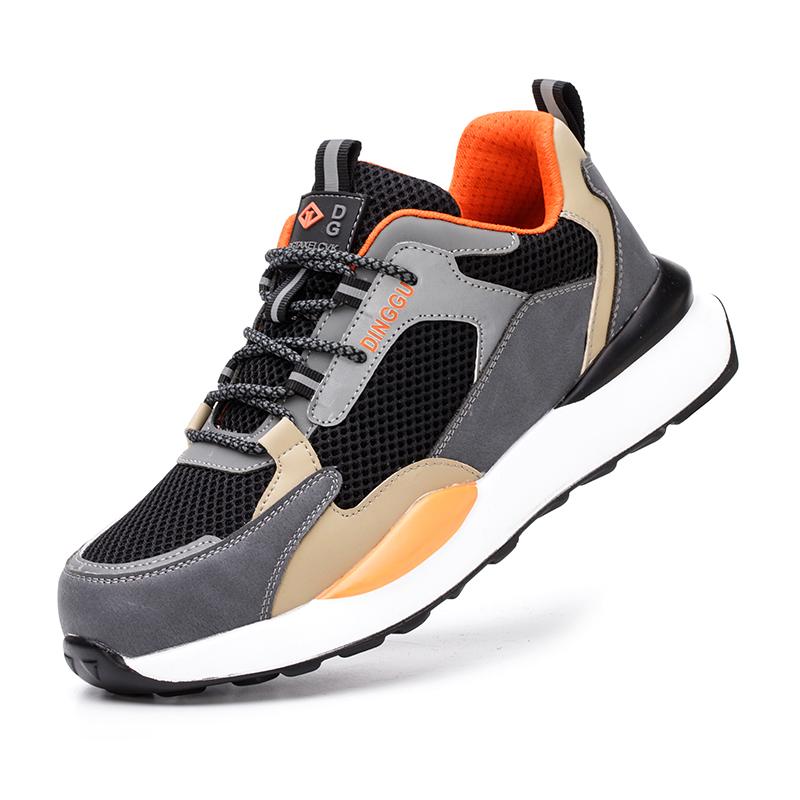 

New Summer Breathable Men Safety Work Shoes Sneakers Anti Puncture Outdoor Indestructible Steel Toe Anti Smashing Male Footwear 45