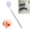 1Set Dental Mouth Mirror with Handle Stainless Steel Oral Reflector Eyelash Extension Applying Tools 2 Sizes