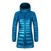 Spring Fall Medium Long Down Jacket Women Ultra Light Warm Hoodie Jacket White Duck Down Coat S-7XL