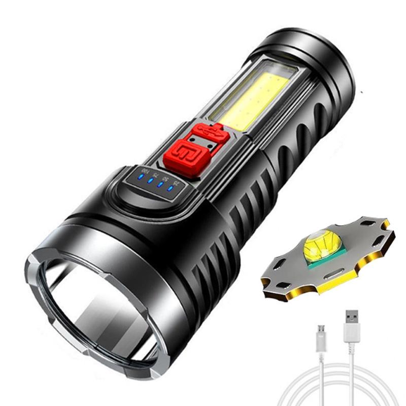Torch Bright Super Led Flashlight Usb Rechargeable Tactical Light Portable