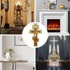 Wall Crucifix Ornament Double-Sided Wooden Byzantine Crucifix Jesus Christian Church Praying Decoration Religious Wall Hangings