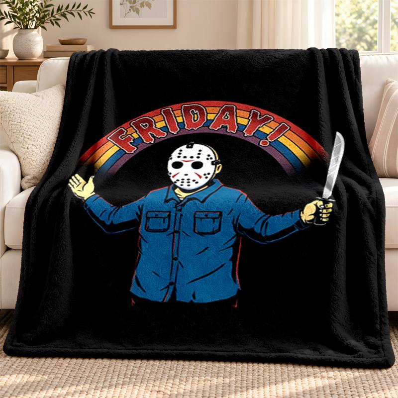 Friday the 13th blanket Flannel Blanket Soft Cozy Plush Throw for Sofa Bed Lightweight Home Decoration Outdoor camping