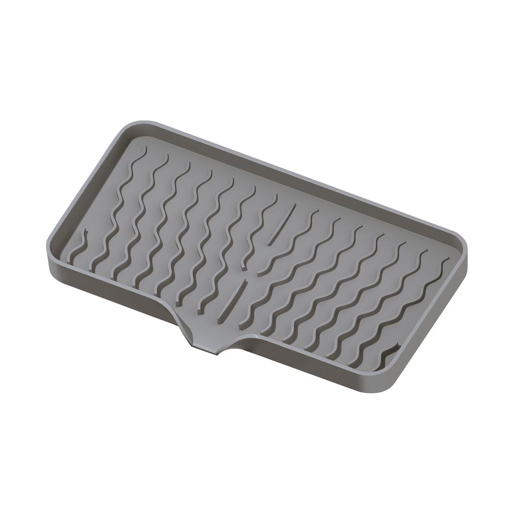 Large Silicone Soap Dish for Bathroom, Non- Draining Soap Holder with -Guided Design