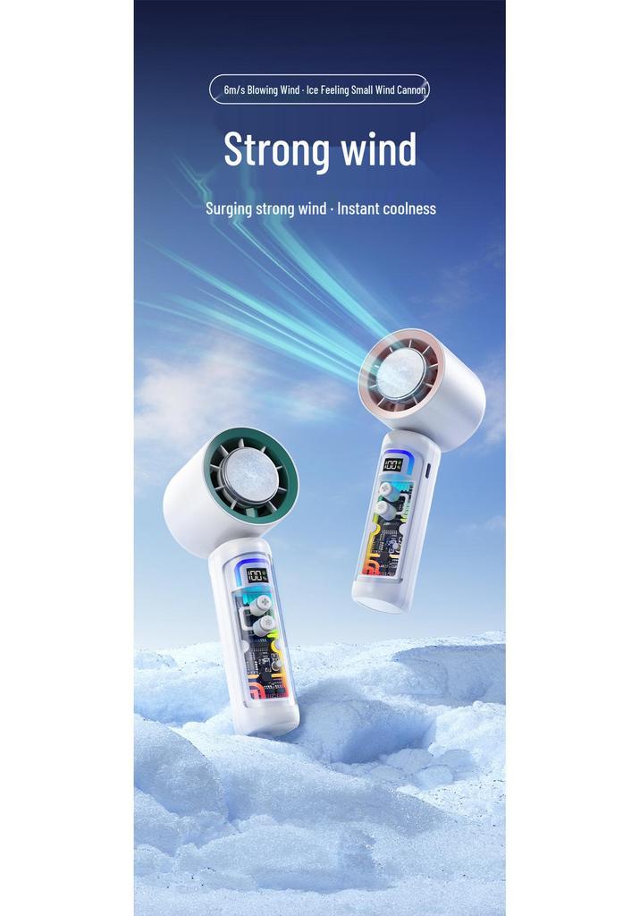 Portable Smart Handheld Semiconductor Cooling Fan with Digital Display