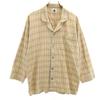 90s Old Check Pattern Room Wear L Beige Pajamas Men's Used