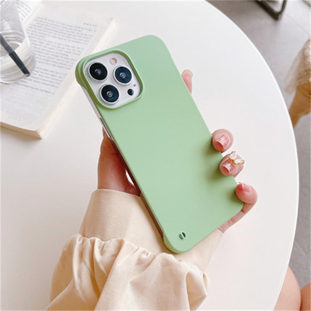 Étui PC Mat Ultra Fin Sans Bordure Pour 15 14 12 13 11 Pro XR XS Max X 14promax 13promax 7 8 Plus SE Skin Couverture Rigide Couleur Bonbon For iPhone 14 Pro
