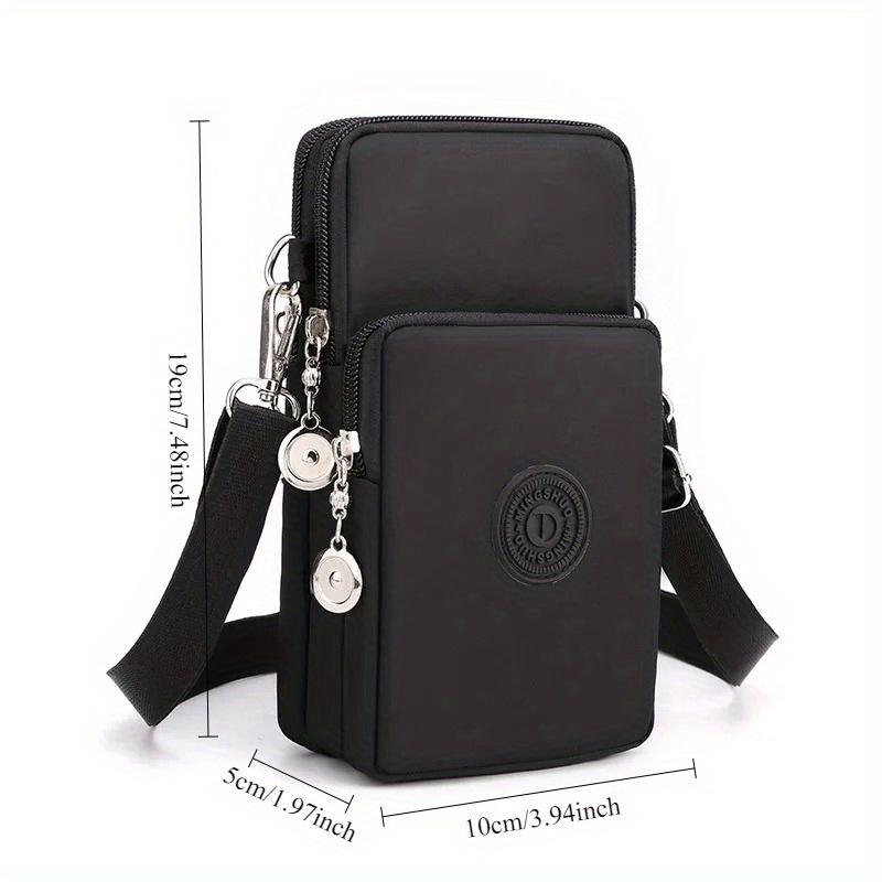 Handytasche für Damen, Nylon, Handytasche, Münzgeldbörse mit Riemen, Schultertasche, kleine Umhängetaschen für Damen, Geldbörse, Reisegeldbörse